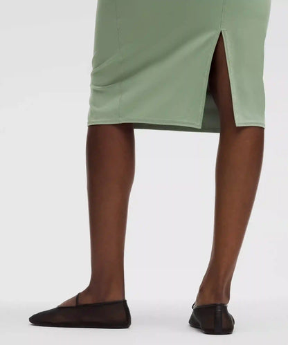 Nulu Slim-Fit High-Rise Midi Skirt