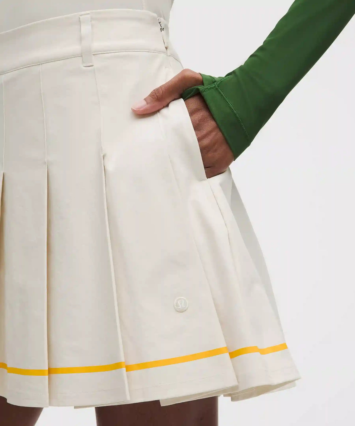 Box-Pleat High-Rise A-line Golf Skirt