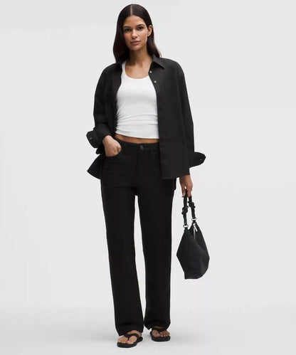 Woven Relaxed-Fit Button-Up Shirt