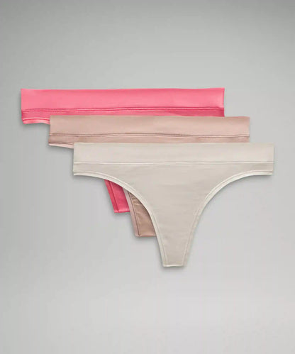 UnderEase Mid-Rise Thong Underwear *3 Pack