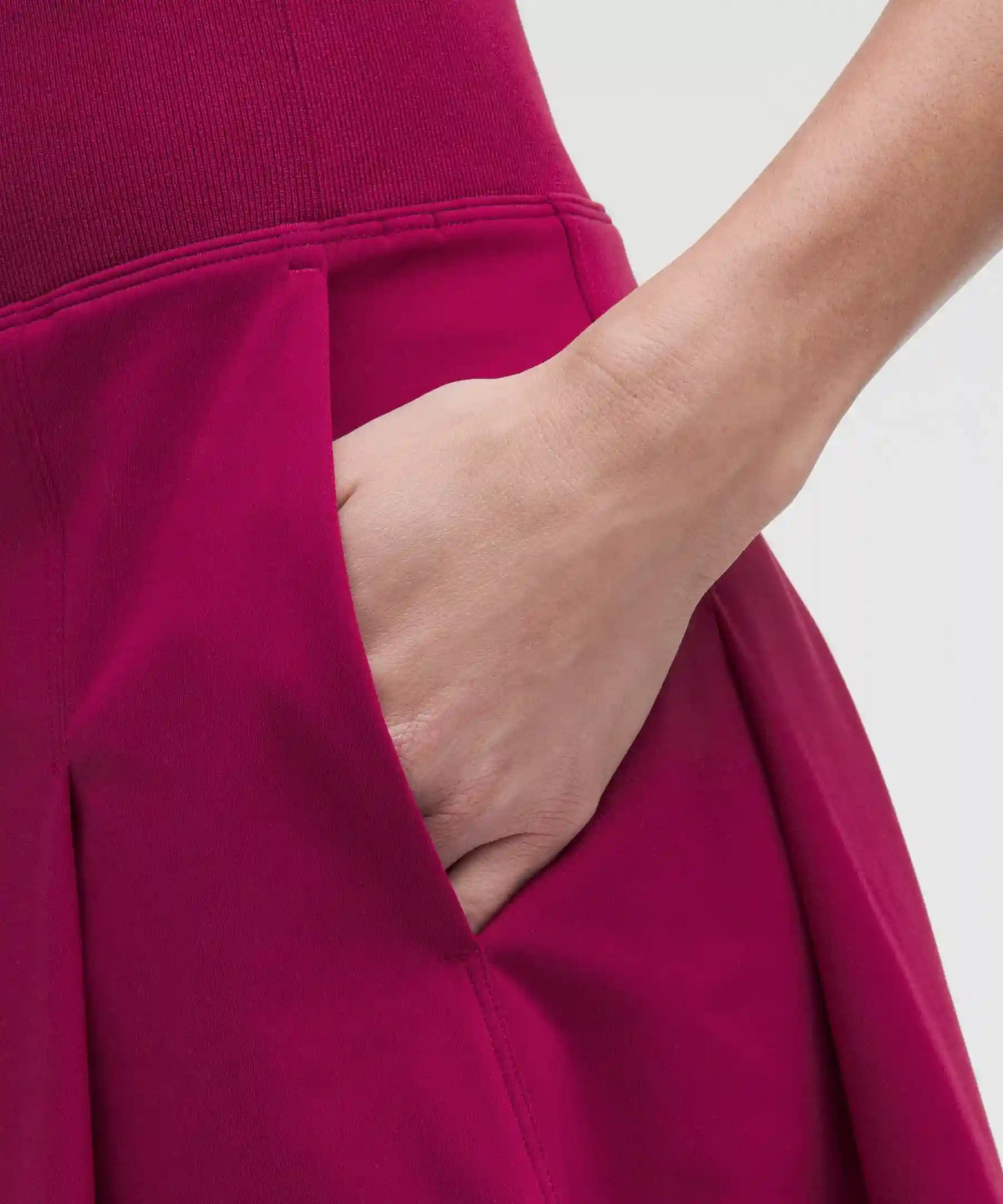 Top-Stitched Pleated Golf Skirt