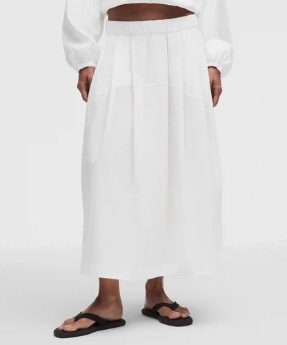 LuluLinen Adjustable-Hem Maxi Skirt