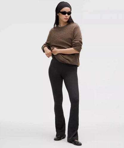 Softy Suedey Split-Hem High-Rise Mini-Flare Pant *Regular