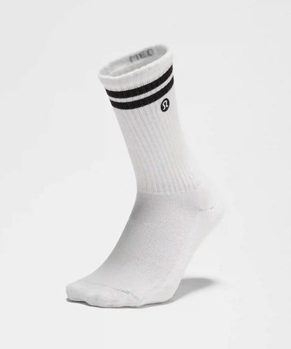 Unisex Daily Essential Crew Socks 3 Pack *Stripe