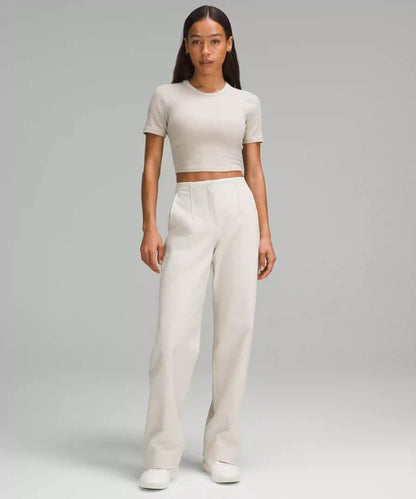 Hold Tight Straight-Hem Cropped T-Shirt