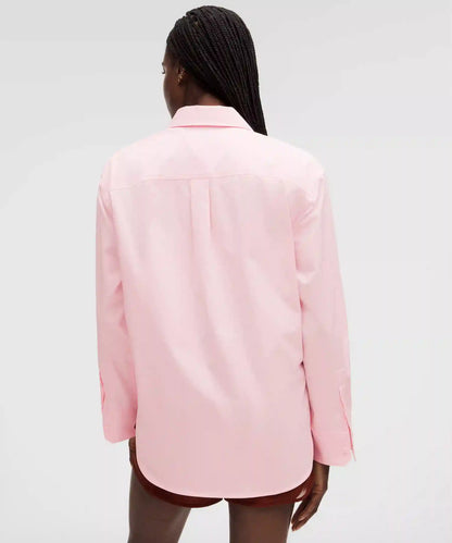 Woven Relaxed-Fit Button-Up Shirt