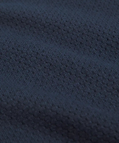 Cotton-Blend Knit Long-Sleeve Polo Shirt
