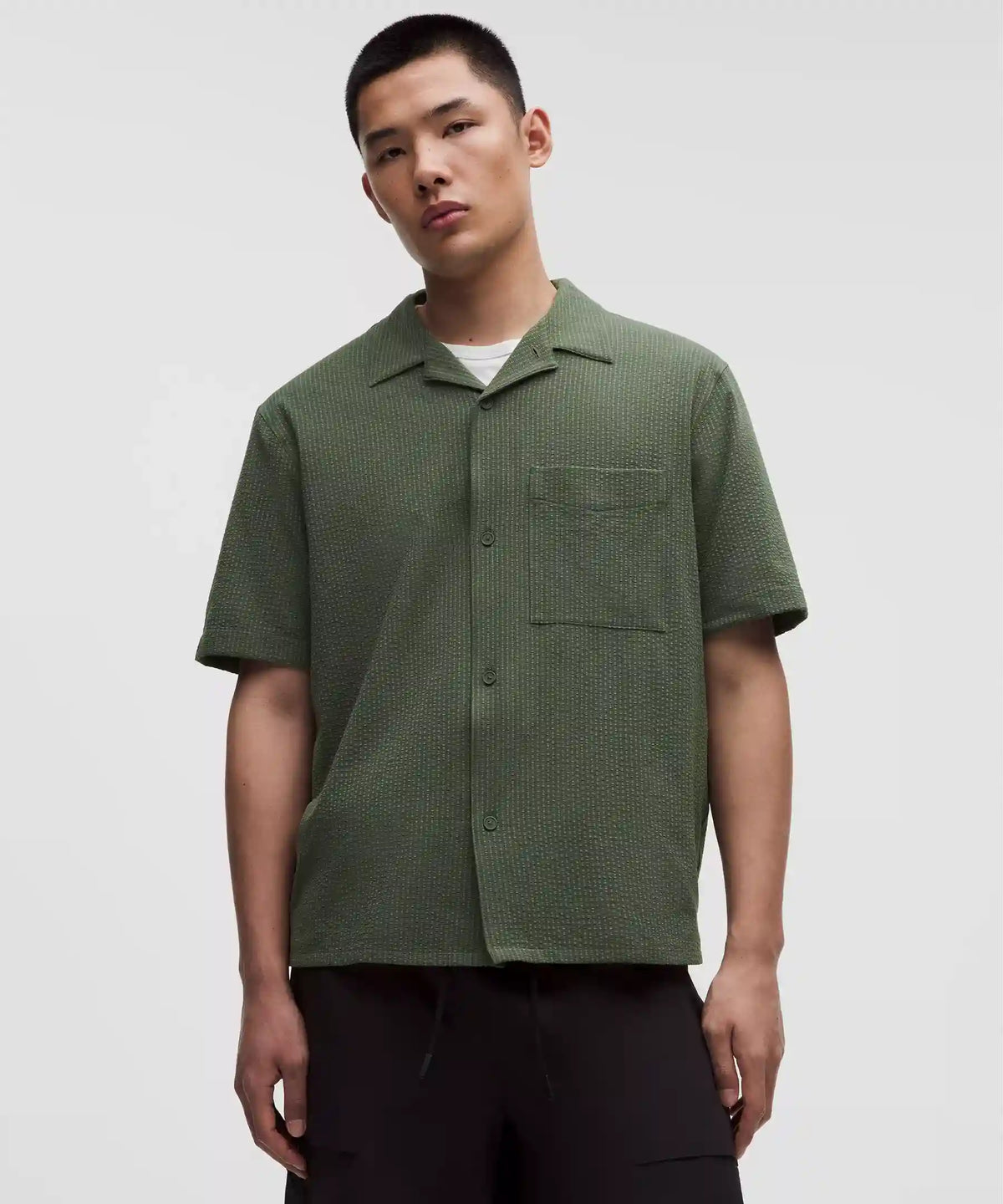 Airing Easy Camp-Collar Shirt *Textured