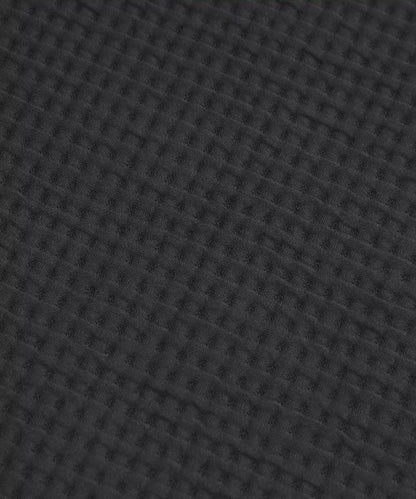 Waffle-Knit Funnel-Neck Long-Sleeve Shirt