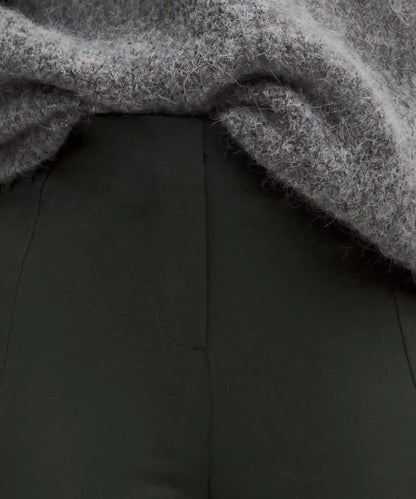 Stretch Knit Straight-Leg Pull-On Pant