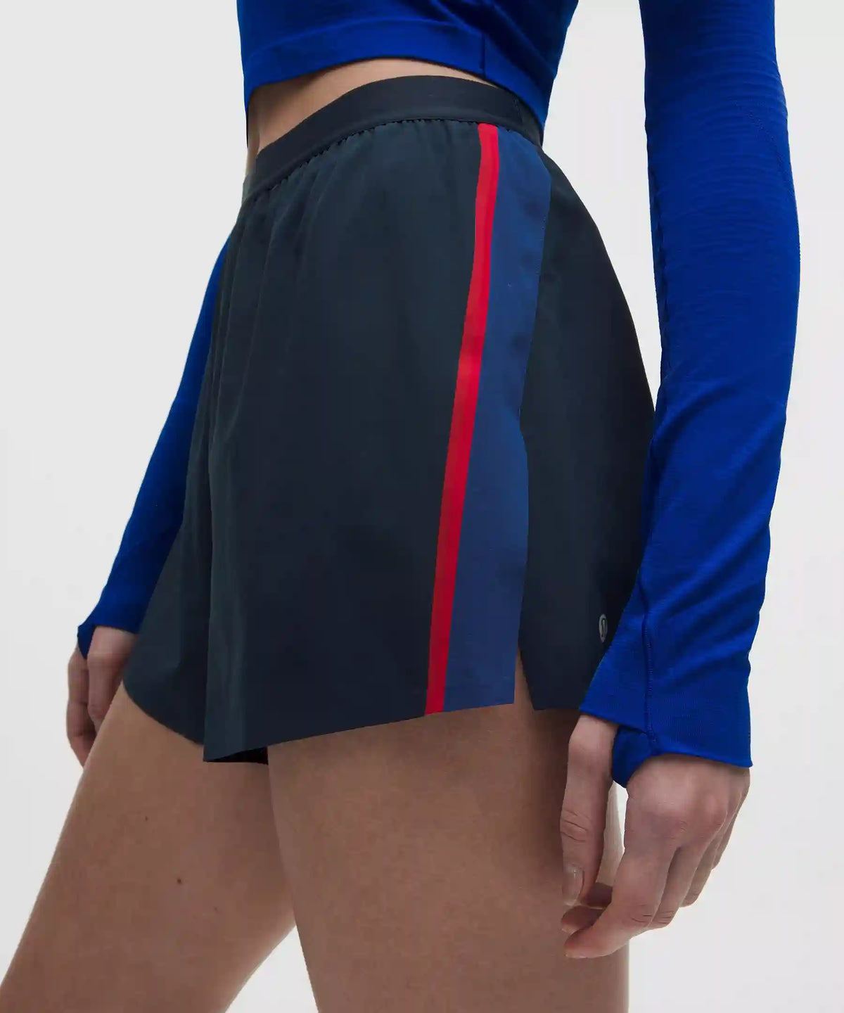 High-Rise Split Short 3" *Stripe
