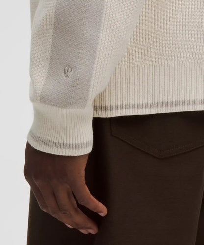 Cotton-Blend Knit Full-Zip Sweater