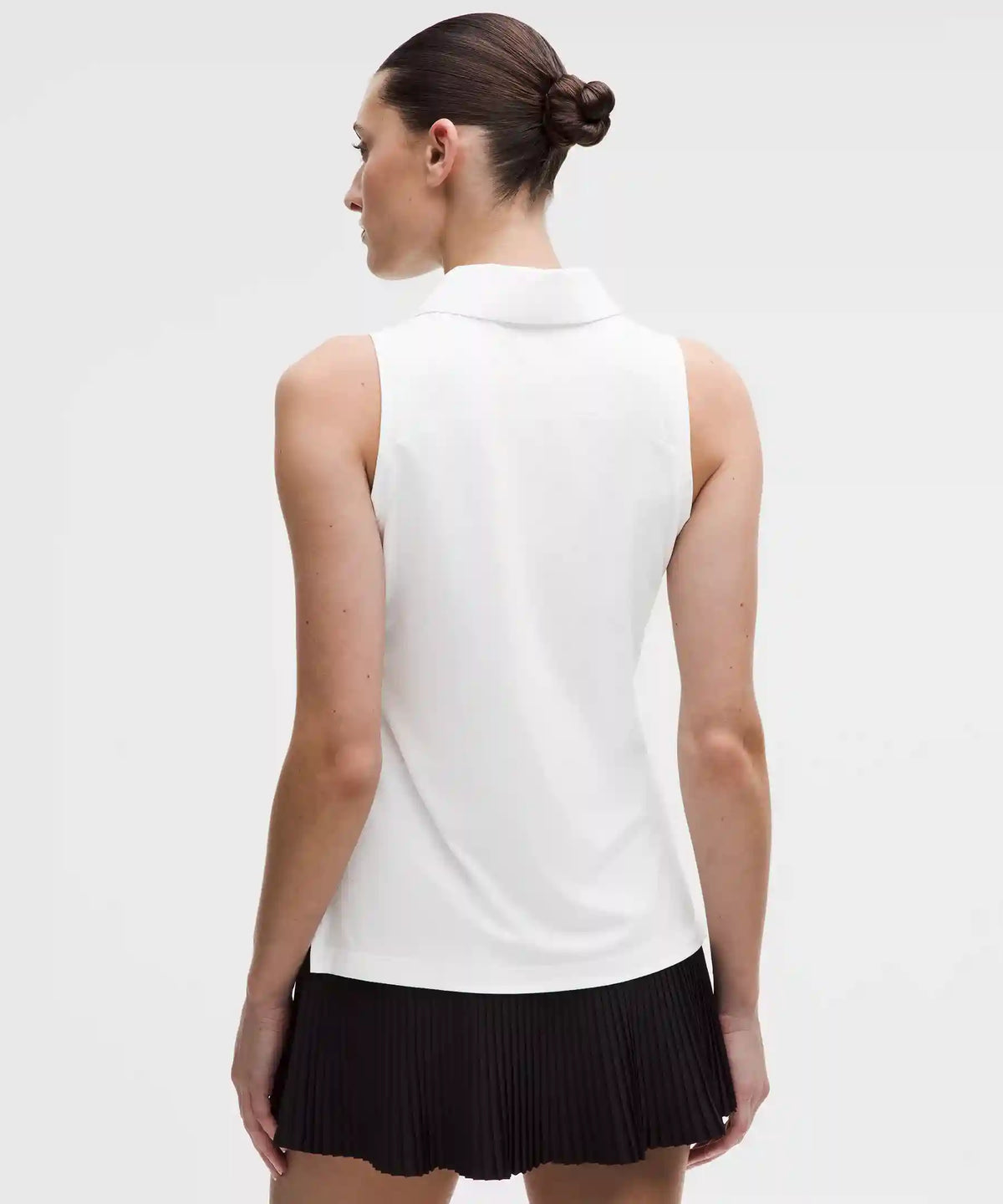 Quick-Dry Sleeveless Polo Shirt Straight Hem *Logo