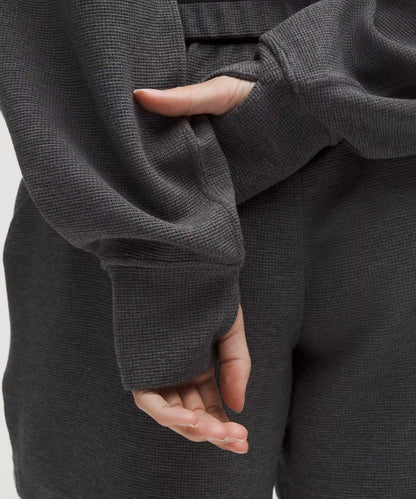 Scuba Cropped Funnel-Neck Half Zip *Waffle