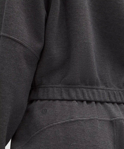 Scuba Cropped Funnel-Neck Half Zip *Waffle
