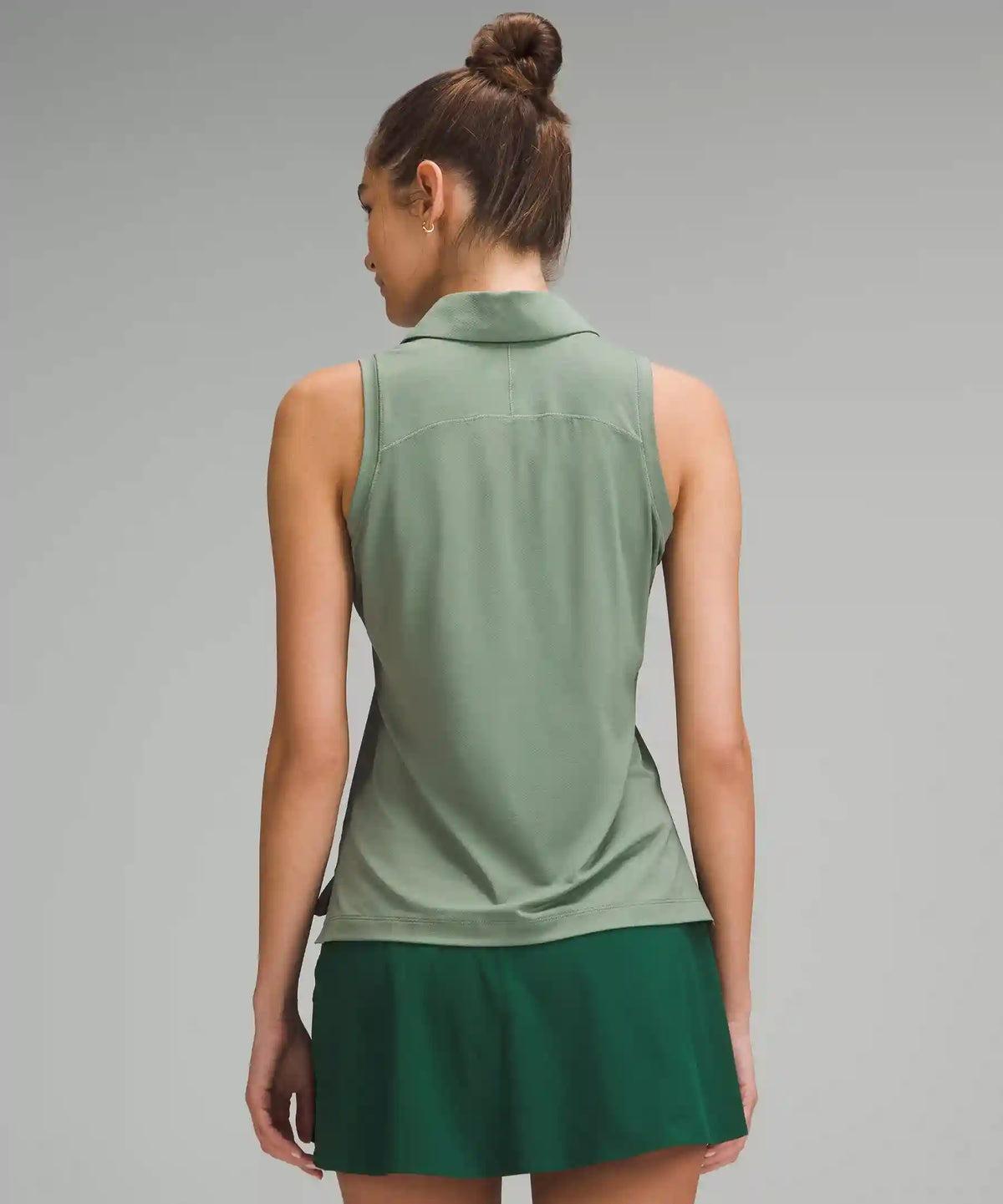 Quick-Dry Sleeveless Polo Shirt Straight Hem *Logo