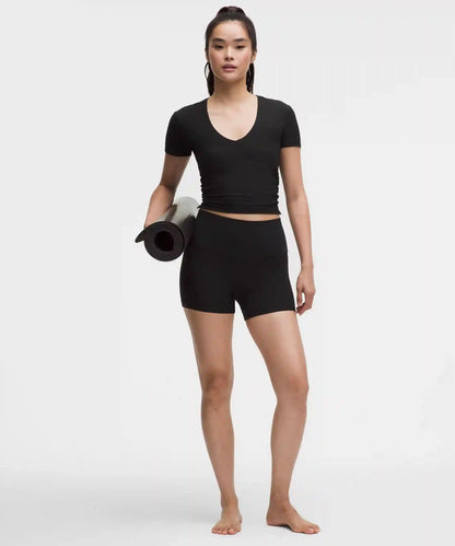 All It Takes Ribbed Nulu V-Neck T-Shirt *B–D Cups