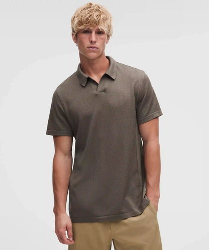 Textured Seamless Polo Shirt