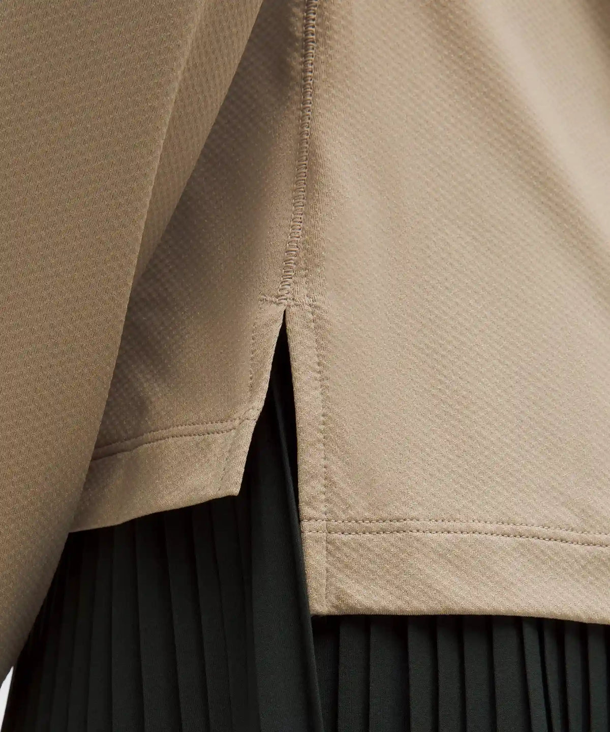 Quick-Dry Long-Sleeve Polo Shirt *Straight Hem