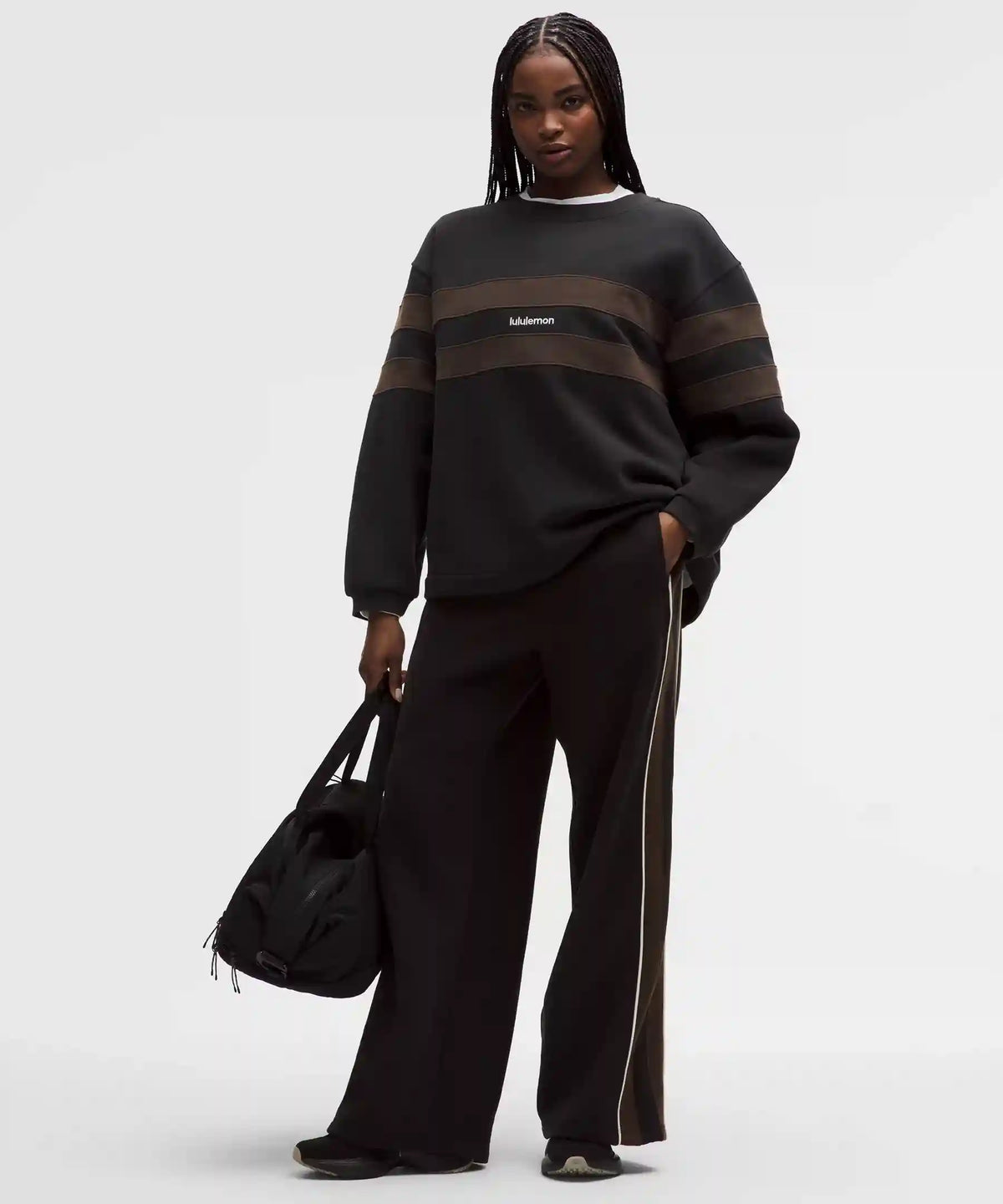 Women's Steady State Oversized Pullover *Stripe