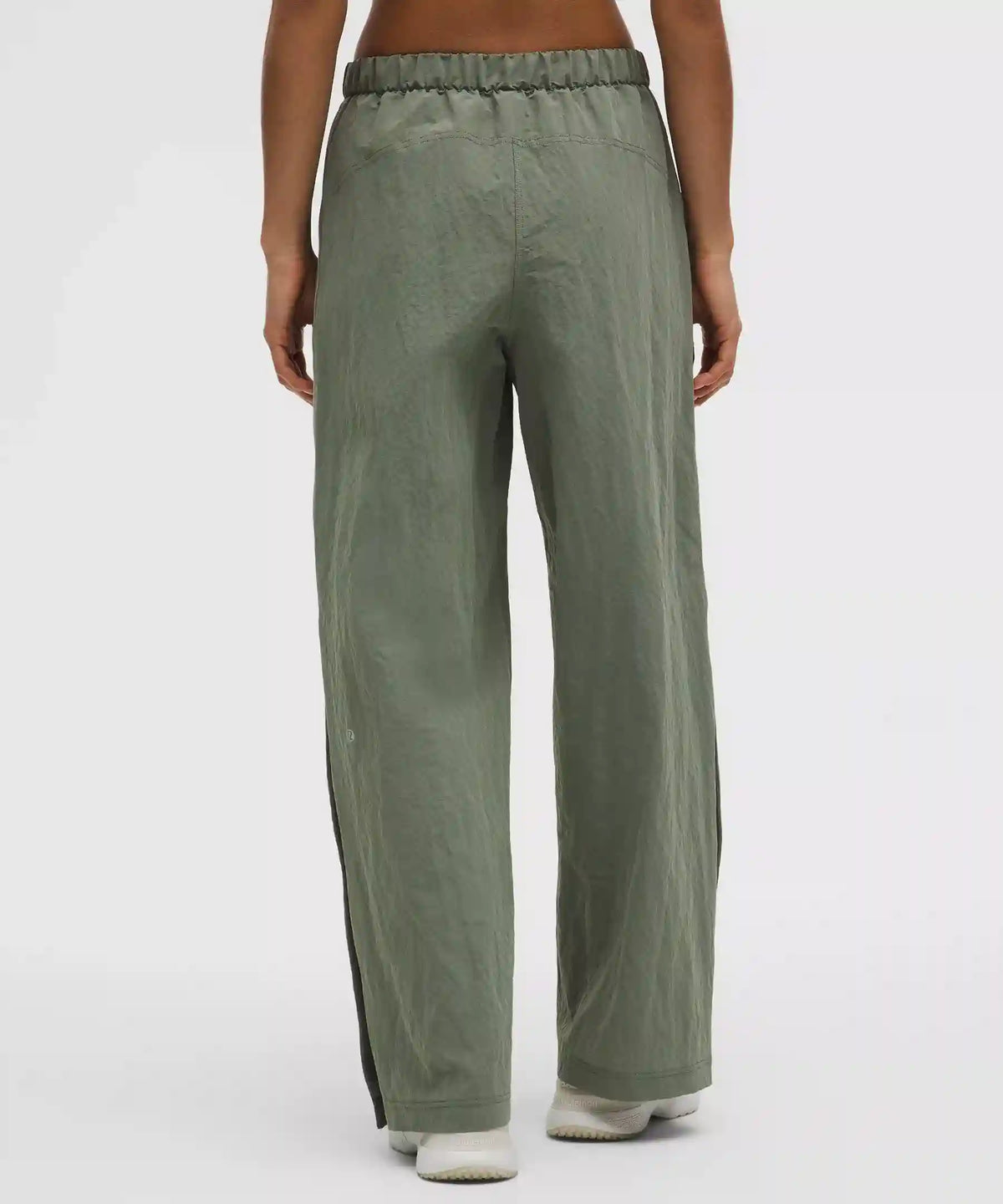 Crinkle Nylon Mid-Rise Track Pant *Wordmark