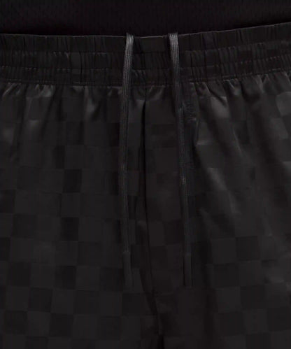 Checkerboard Satin Linerless Gym Short 7"