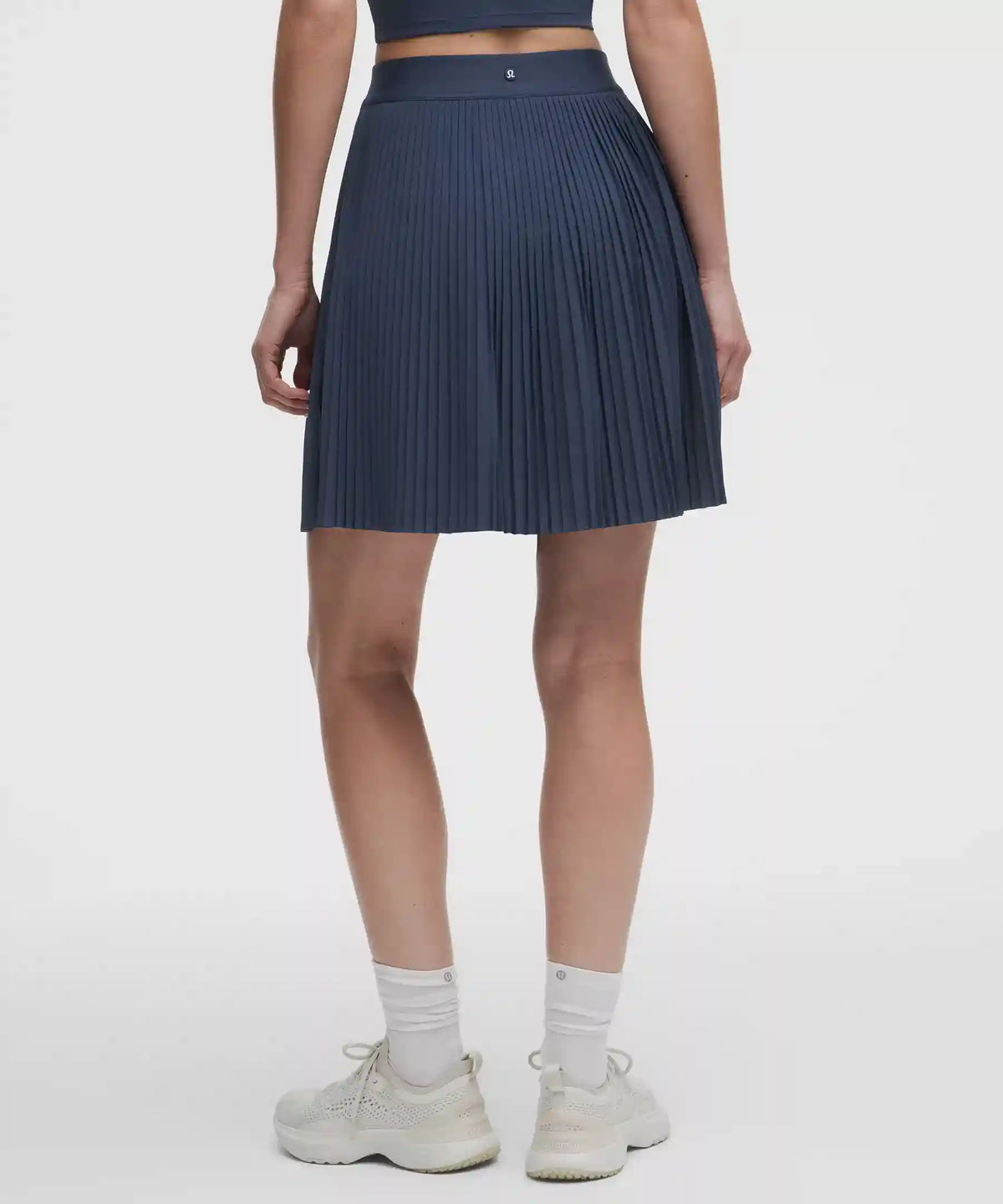 Pleated High-Rise Knee-Length Tennis Skirt