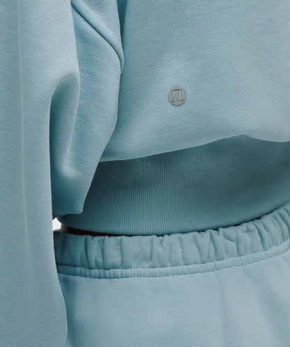 French Terry Cropped Full-Zip Hoodie