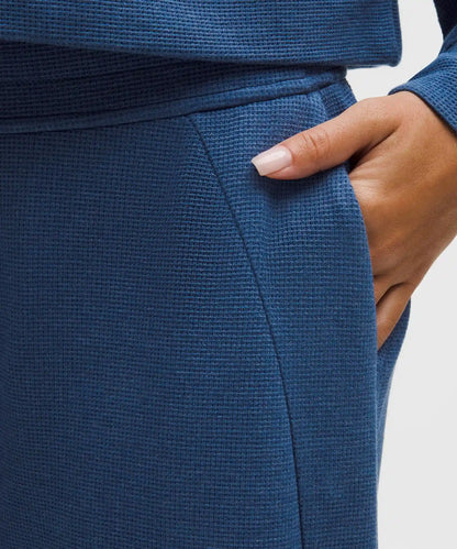 Scuba Mid-Rise Wide-Leg Pant *Waffle