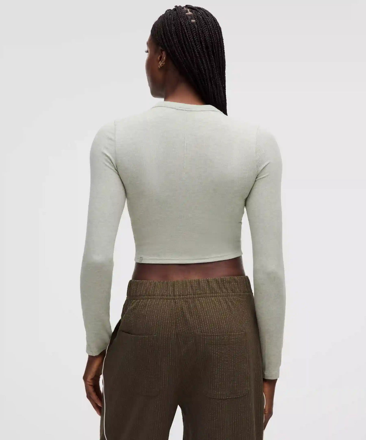 Hold Tight Straight-Hem Cropped Long-Sleeve Shirt