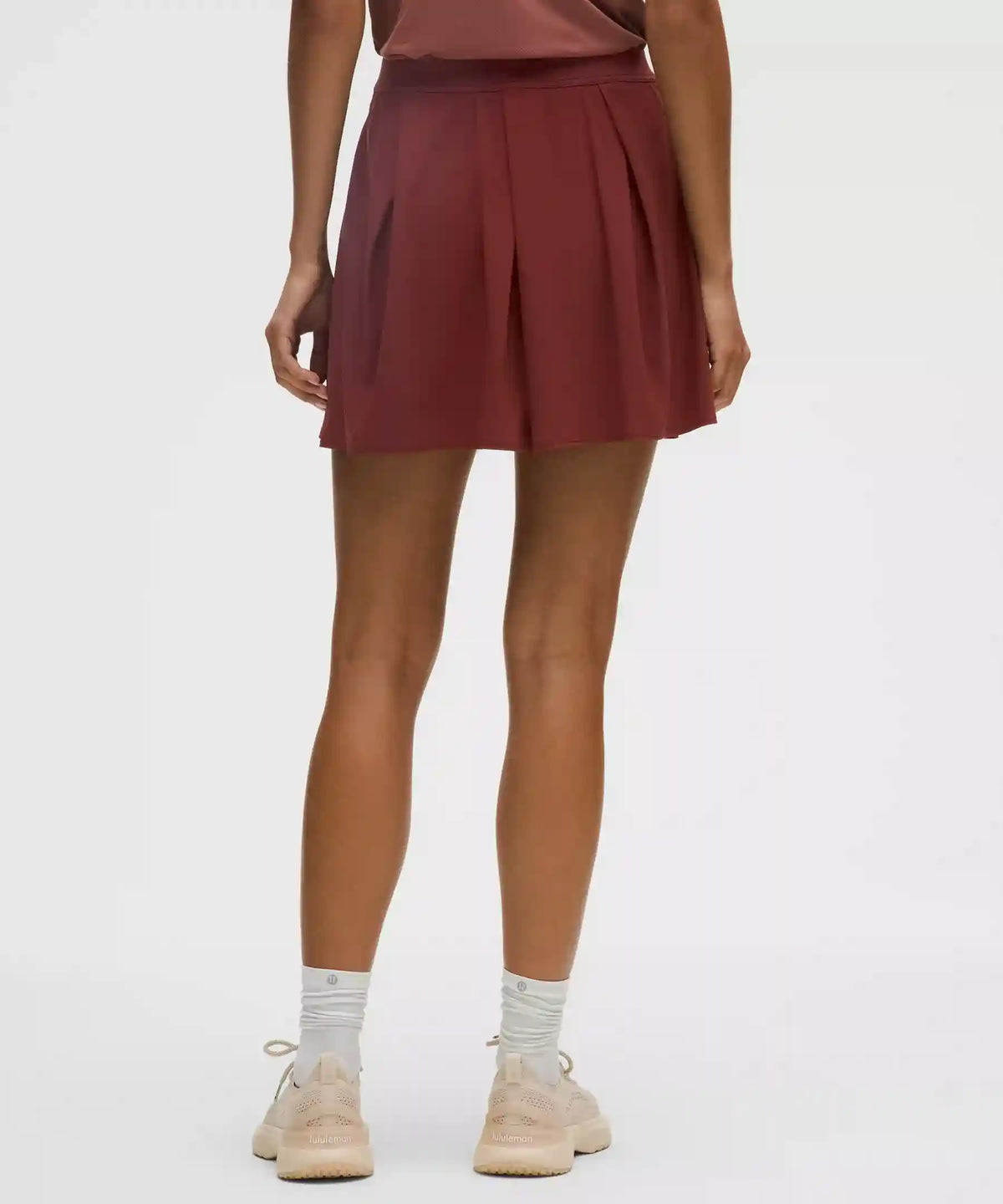 Angled-Pleat High-Rise Tennis Skirt