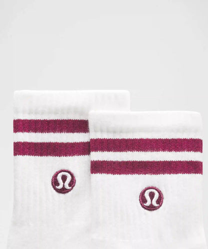 Unisex Daily Essential Quarter Socks *Stripe