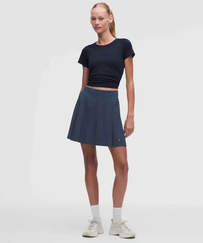 A-Line Side-Pleat Tennis Skirt *Long