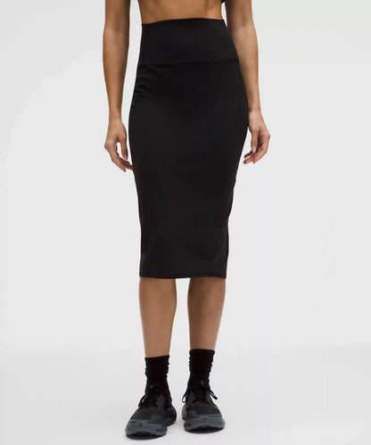 Nulu Slim-Fit High-Rise Midi Skirt