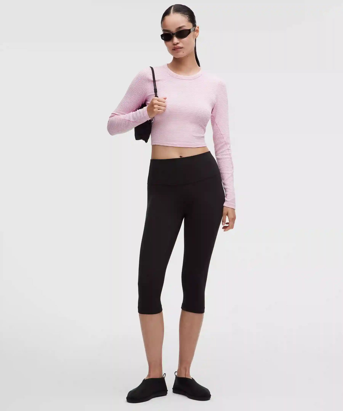 Hold Tight Straight-Hem Cropped Long-Sleeve Shirt