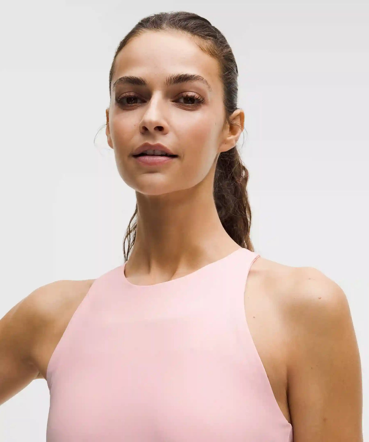 Racerback High-Neck Tennis Tank Top *B/C Cup