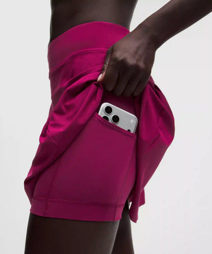 A-Line Side-Pleat Tennis Skirt *Long