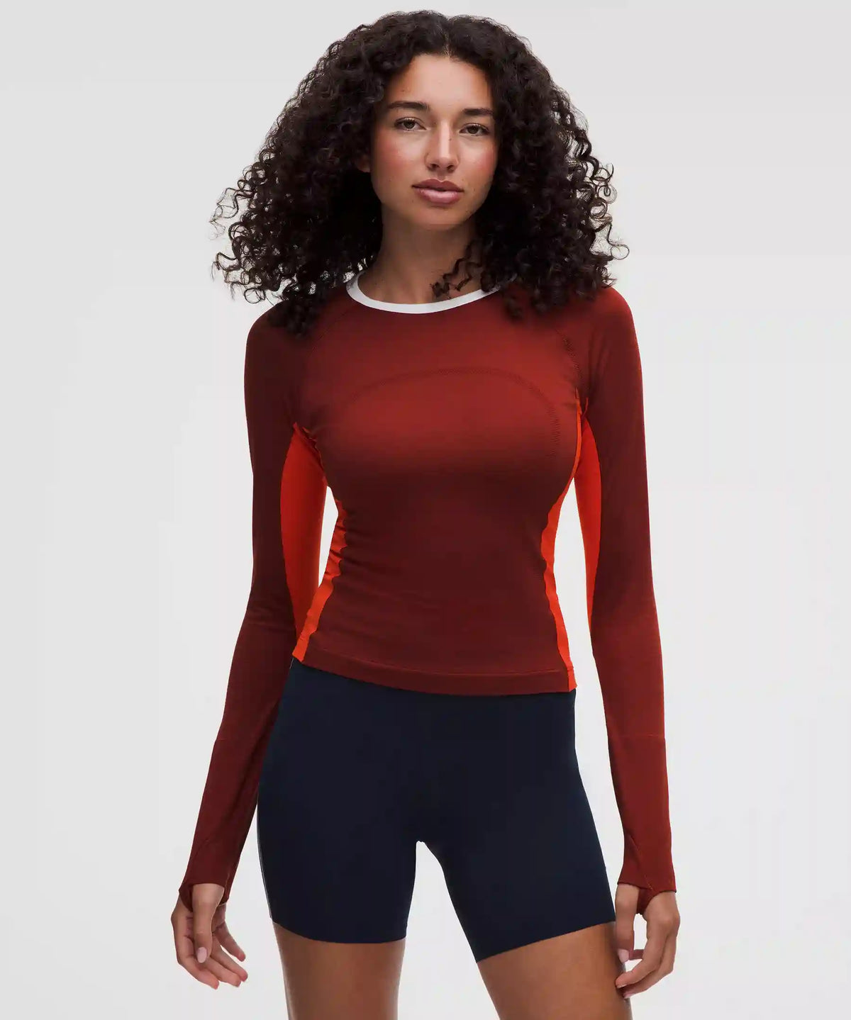 Swiftly Tech Long-Sleeve 2.0 Waist Length *Colour Block