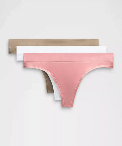 UnderEase Mid-Rise Thong Underwear *3 Pack