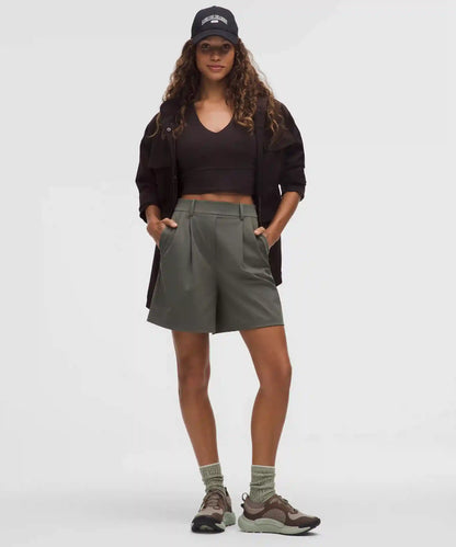Daydrift Pleated High-Rise Short 7"