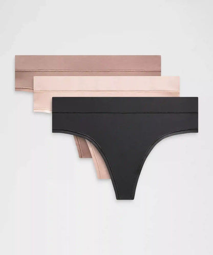 UnderEase High-Rise Thong Underwear *3 Pack