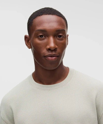 Cotton-Blend Waffle-Knit Long Sleeve