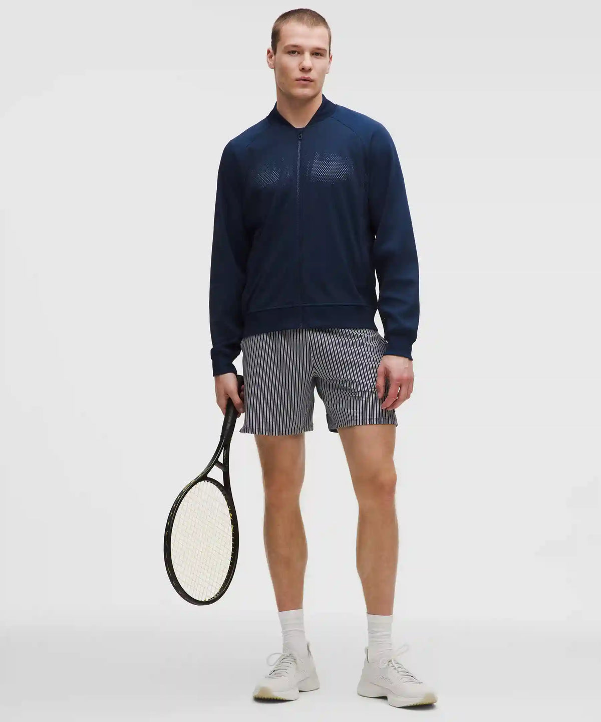 Mesh-Panelled Tennis Short 7"