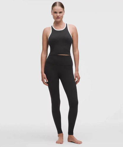 Ebb to Street Cropped Racerback Tank Top *Contrast