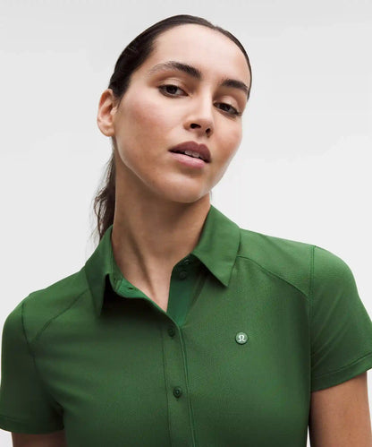 Quick-Dry Short-Sleeve Polo Shirt Straight Hem *Logo