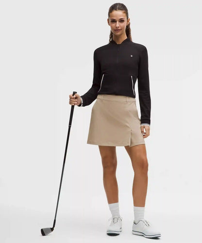 Stretch Twill Front Pleat Golf Skirt *Embroidered Logo