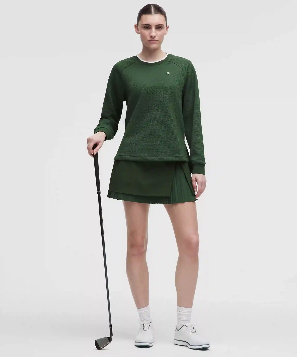 Jacquard High-Low Golf Pullover
