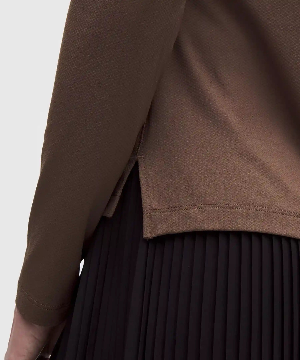 Quick-Dry Long-Sleeve Polo Shirt *Straight Hem