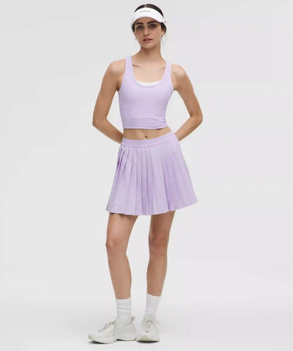 High-Rise Pleated Tennis Skirt *Long