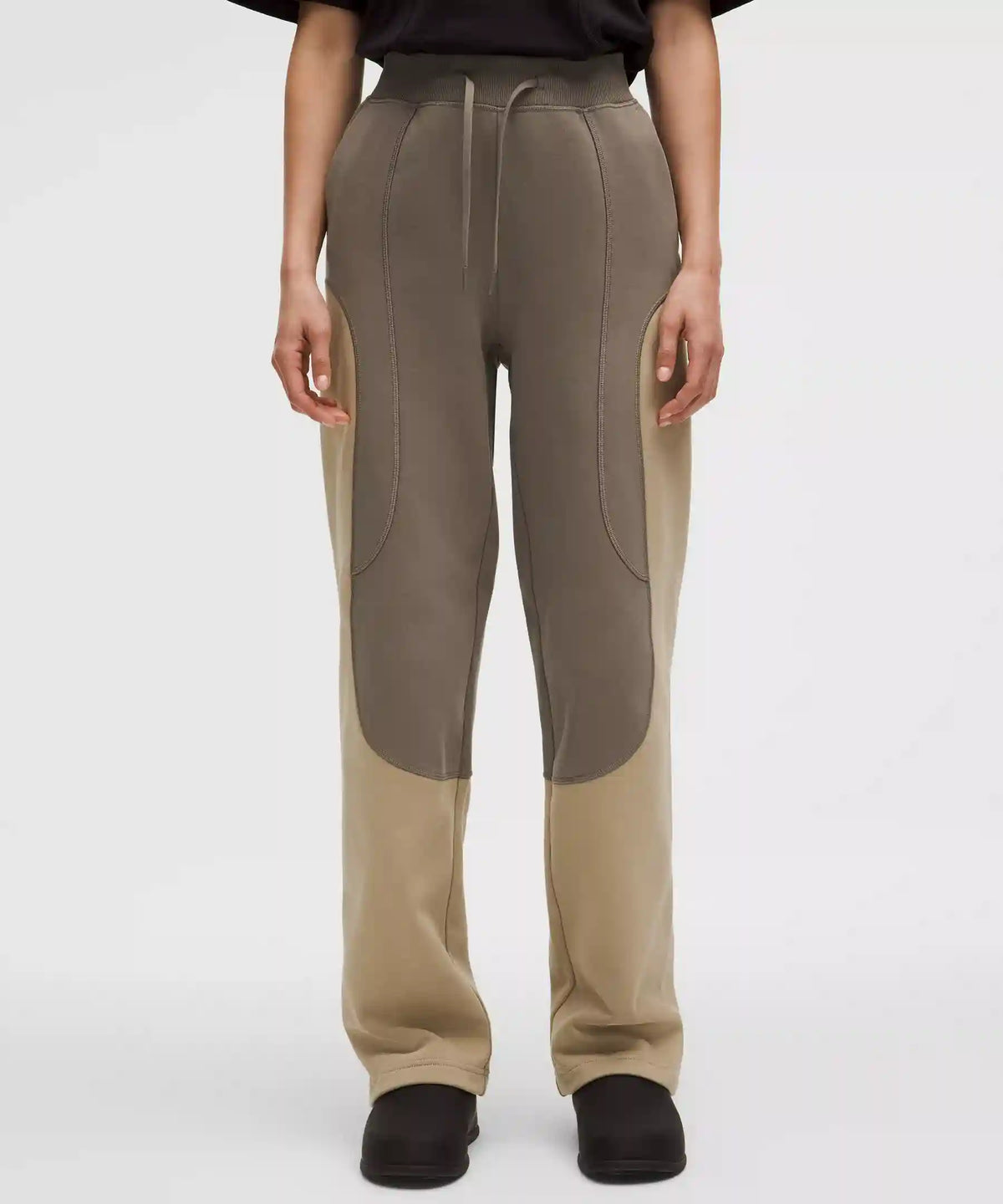 Cotton Fleece Mid-Rise Straight-Leg Pant *SLNSH Collection